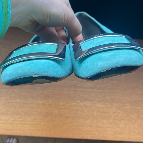 Roger Vivier suede flats with silver heel - Picture 10 of 11